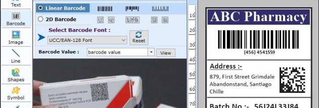 Healthcare Barcode Software screenshot