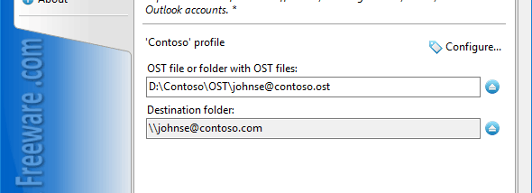 Import OST to Outlook screenshot