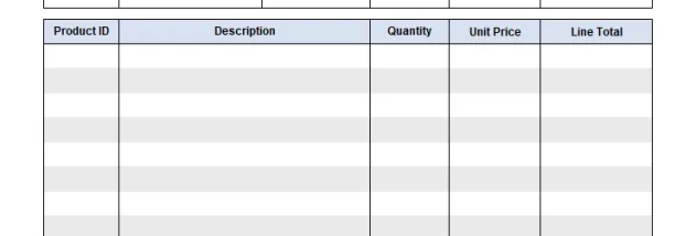 Invoice Template with Two VAT Tax Rates screenshot