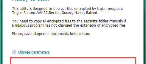 Kaspersky RectorDecryptor screenshot