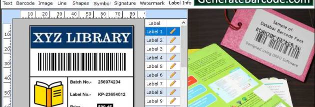 Library Barcode Label Creator Software screenshot