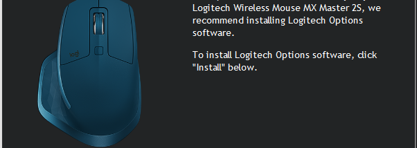 Logitech Options screenshot