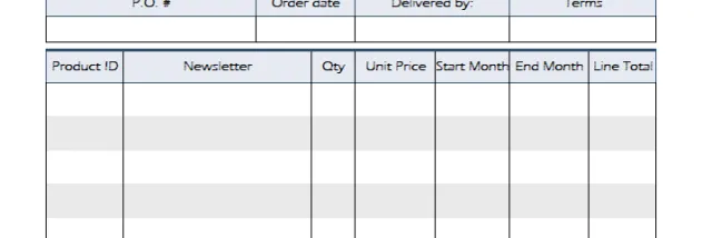 Magazine Subscription Invoice screenshot