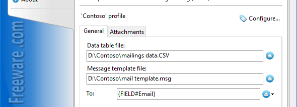 Mail Merge with Attachments screenshot