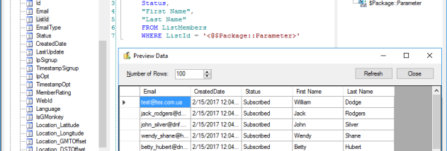 Mailchimp SSIS Components by Devart screenshot