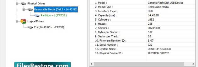 Memory Card Files Restore Program screenshot