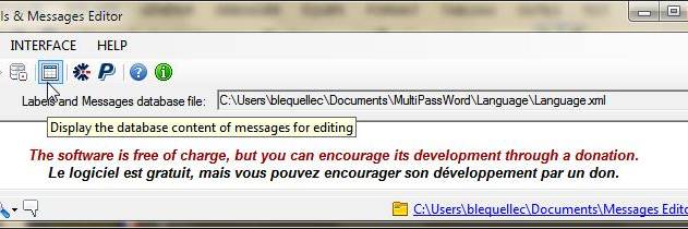 Messages Editor screenshot