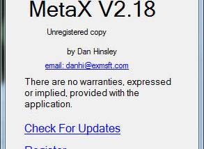 MetaX screenshot