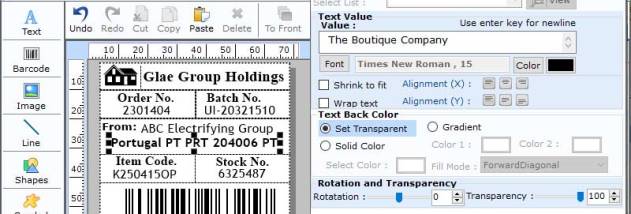 MicroPDF417 Data Generator screenshot