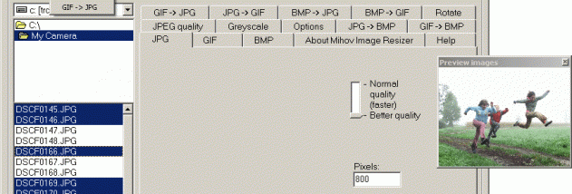 Mihov Image Resizer screenshot