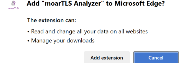 moarTLS Analyzer screenshot