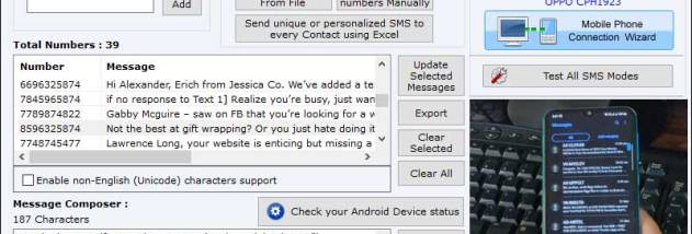 Mobile SMS Software screenshot