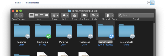 Mountain Duck for Mac OS X screenshot