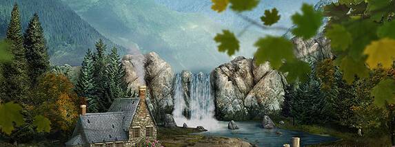 Mountain Waterfall 3D Screensaver screenshot