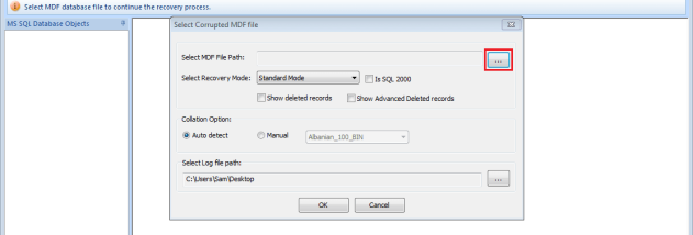 MSSQL Recovery Tool screenshot