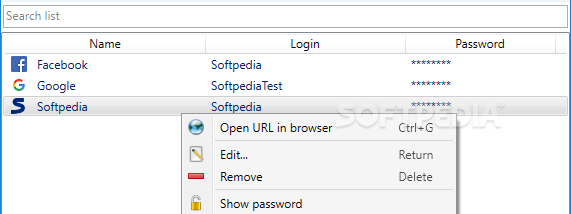 Myna Password Manager screenshot