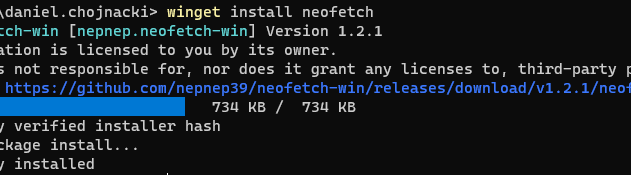 neofetch-win screenshot