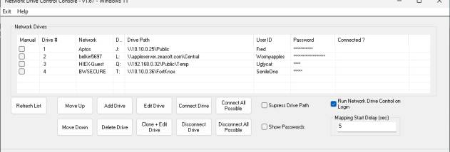 Network Drive Control screenshot