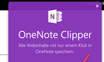 OneNote Web Clipper for Chrome screenshot