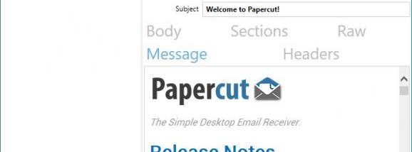 Papercut SMTP screenshot