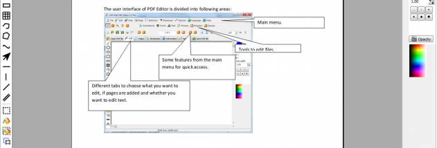 PDF Editor Objects screenshot