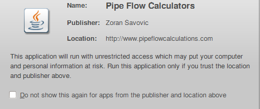 Pipe Flow Calculators screenshot