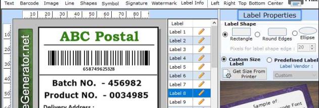 Post Office Barcode Generator Program screenshot