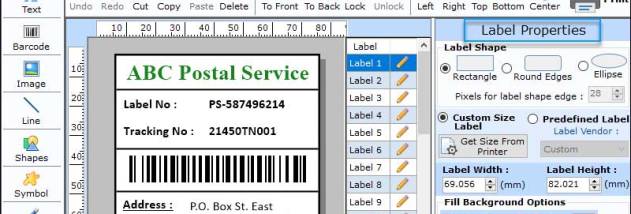 Postal Barcode Generator Software screenshot