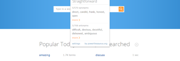 Power Thesaurus for Chrome screenshot