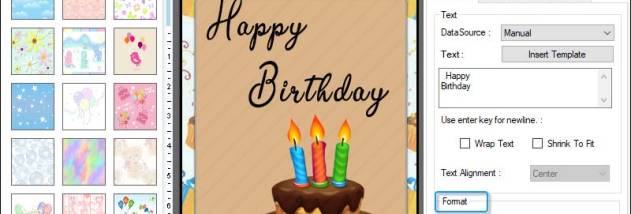 Printable Birthday Cards Maker screenshot