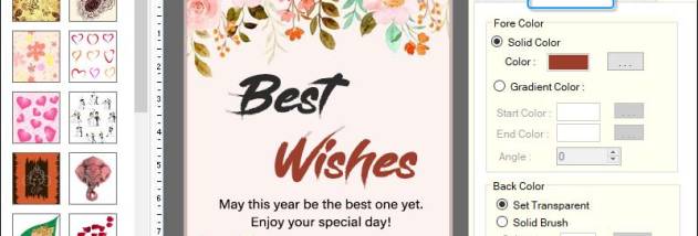 Printable Greeting Cards Maker Software screenshot