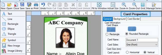 Printable ID Cards Maker Software screenshot