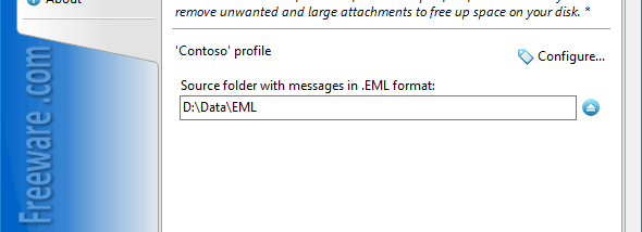 Remove Attachments from EML Files screenshot