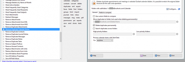 Remove Duplicate Calendar Items screenshot