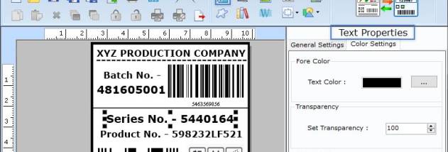 Retail Store Barcode Printing Software screenshot