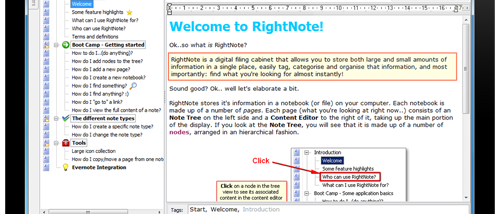 RightNote screenshot