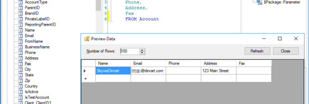 Salesforce MC SSIS Components by Devart screenshot