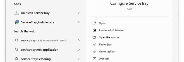 ServiceTray screenshot