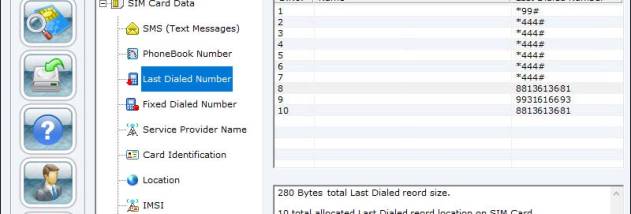 SIM Card Data Undelete Software screenshot