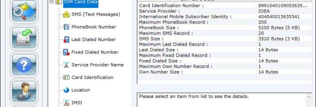 SIM Card Data Undelete screenshot