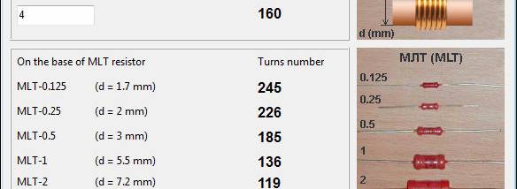 Simple coil inductors calculator screenshot