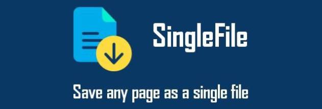 SingleFile for Firefox screenshot
