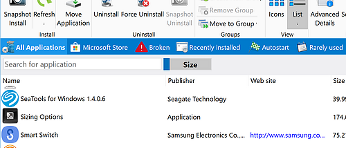 Smarty Uninstaller screenshot