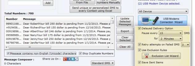 SMS Software for USB Modem screenshot