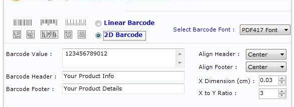 Standard 2 of 5 Barcode Generator screenshot