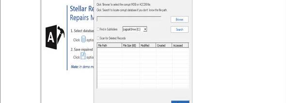 Stellar Repair for Access screenshot