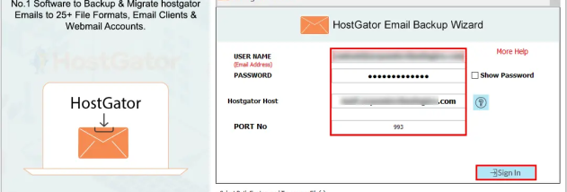 Sysinfo HostGator Backup Tool screenshot