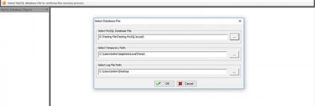 SysInfo MySQL Database Recovery screenshot