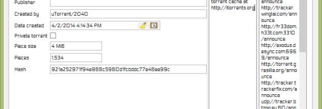 Torrent File Editor screenshot