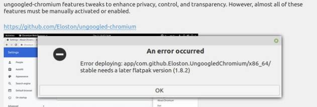 UnGoogled Chromium screenshot